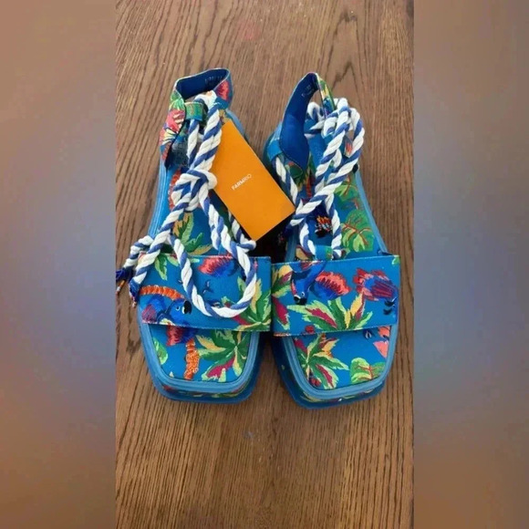 NWT Farm Rio Ankles strap Sandals size 10 - Picture 1 of 5